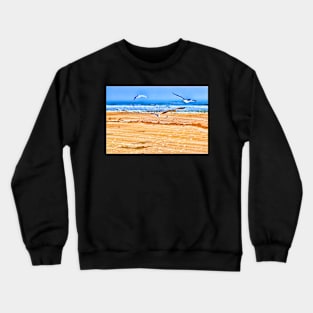 Seagulls On the Beach Crewneck Sweatshirt